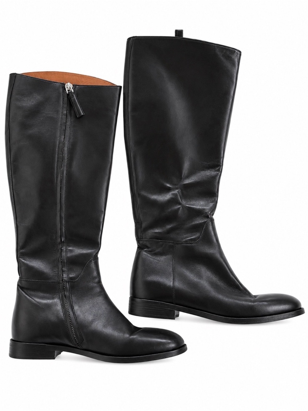 Giorgio Armani Black Leather Boot Sole with Branded Heel